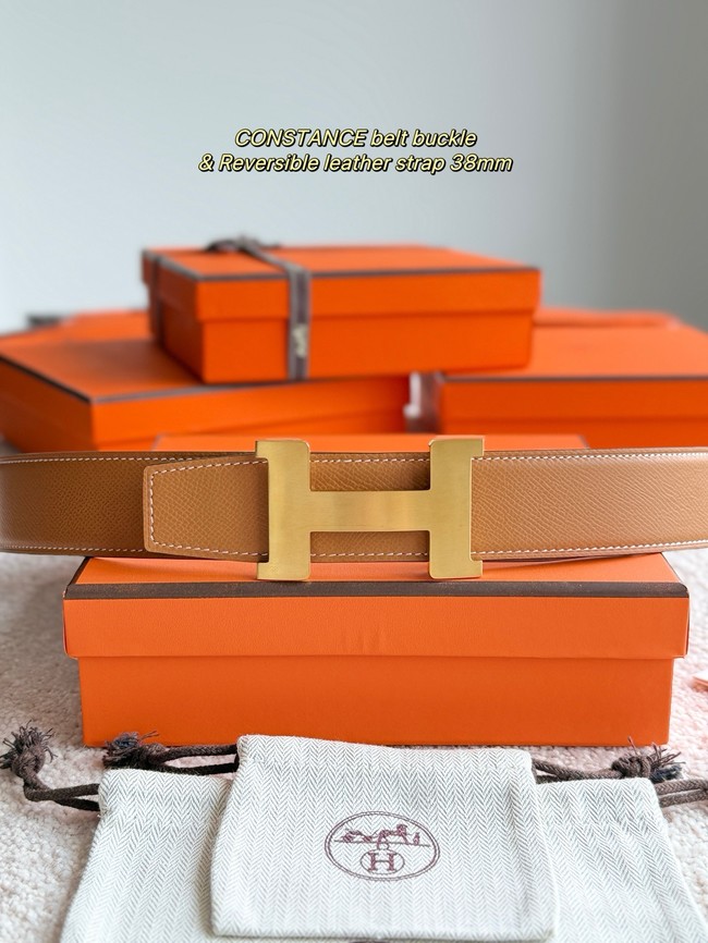 Hermes Constance buckle & double-sided leather belt 38mm H07456-2