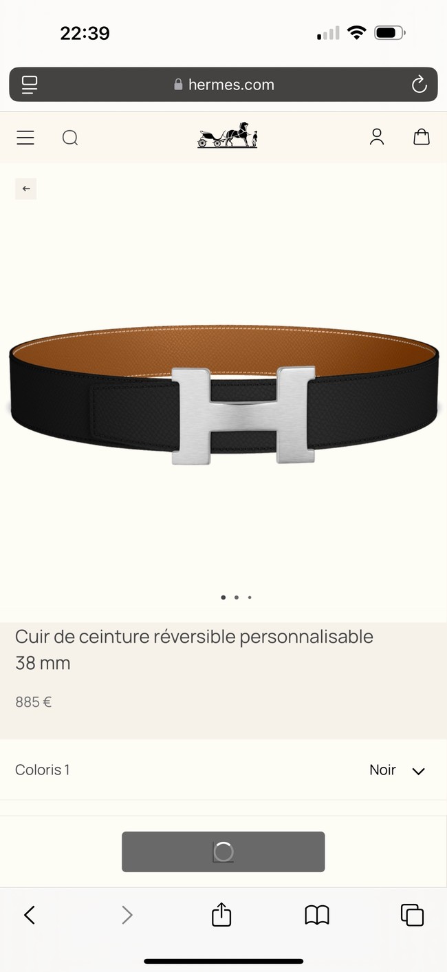 Hermes Constance buckle & double-sided leather belt 38mm H07456-3