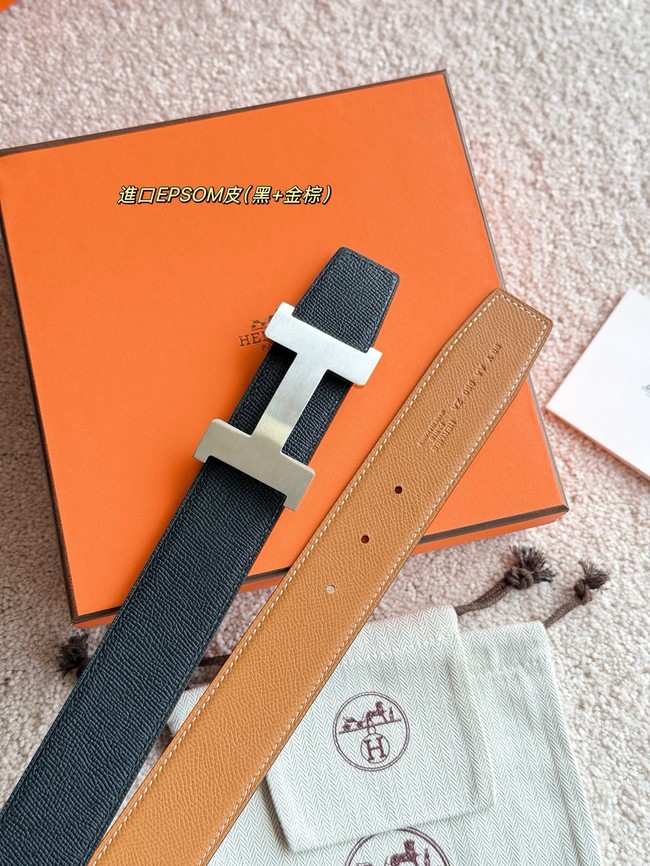 Hermes Constance buckle & double-sided leather belt 38mm H07456-3