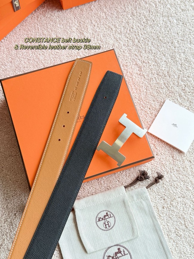 Hermes Constance buckle & double-sided leather belt 38mm H07456-3