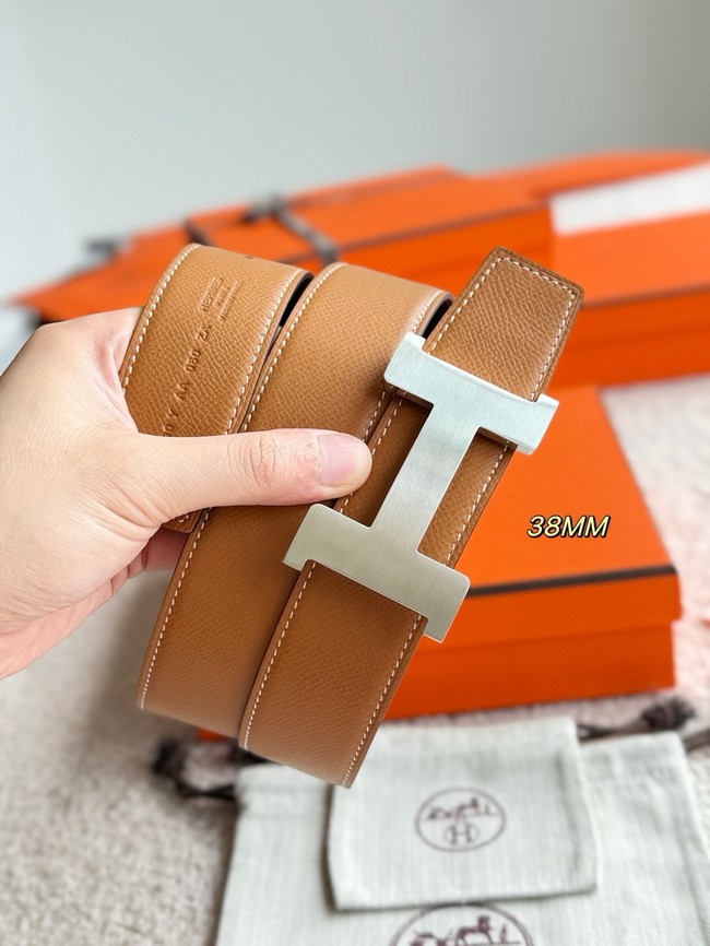 Hermes Constance buckle & double-sided leather belt 38mm H07456-3