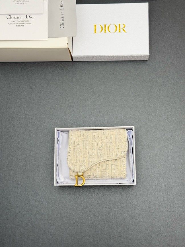 Dior Saddle Bloom Card Holder S5652 Beige Dior Saddle Bloom Card Holder S5652 Beige