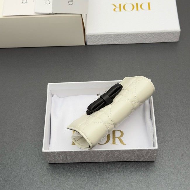 LADY DIOR LOTUS WALLET CANNAGE LAMBSKIN S2067 white