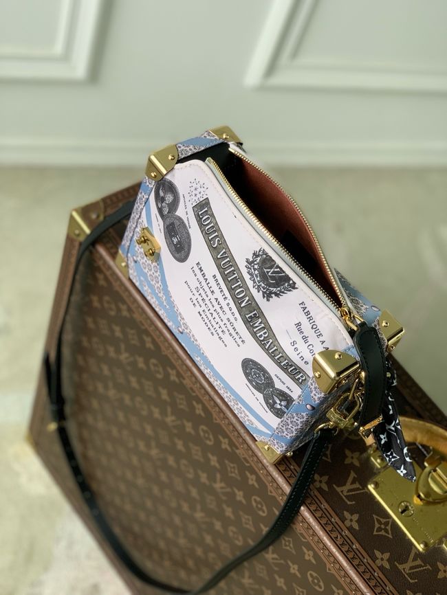Louis Vuitton Side Trunk MM M28749 Beige&Blue