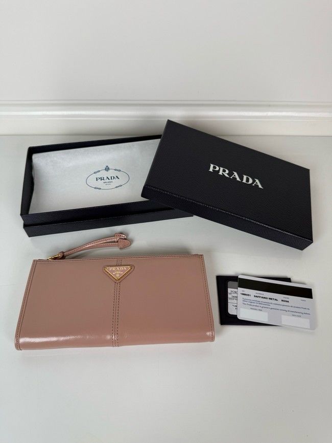 Prada Leather pouch 1MB051 pink