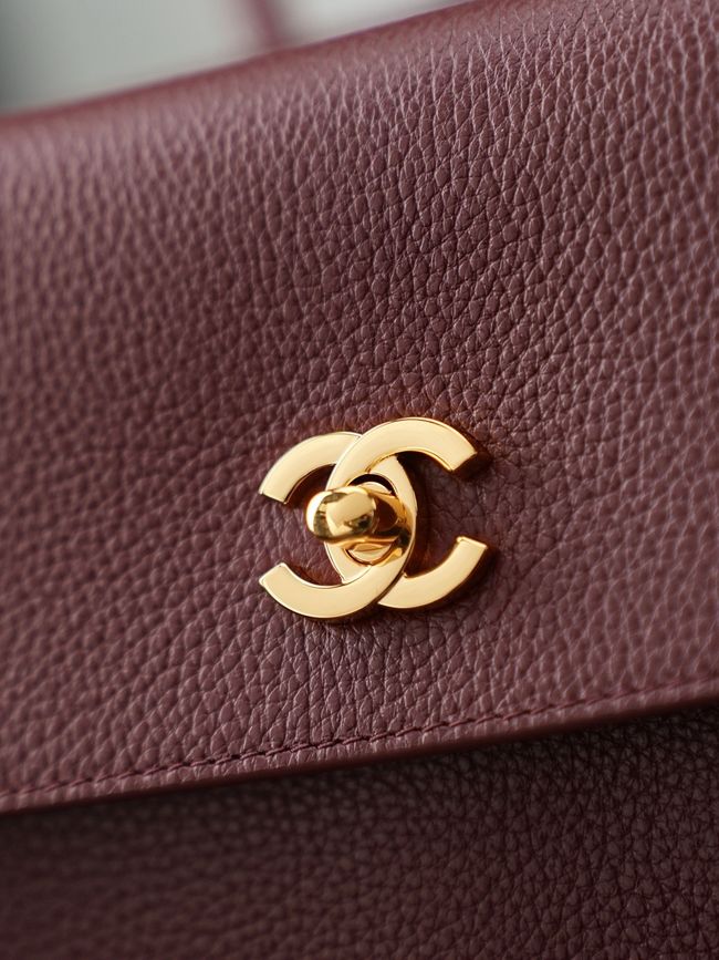 Chanel 26S Grained Calfskin Shopping Bag AS6289 Burgundy