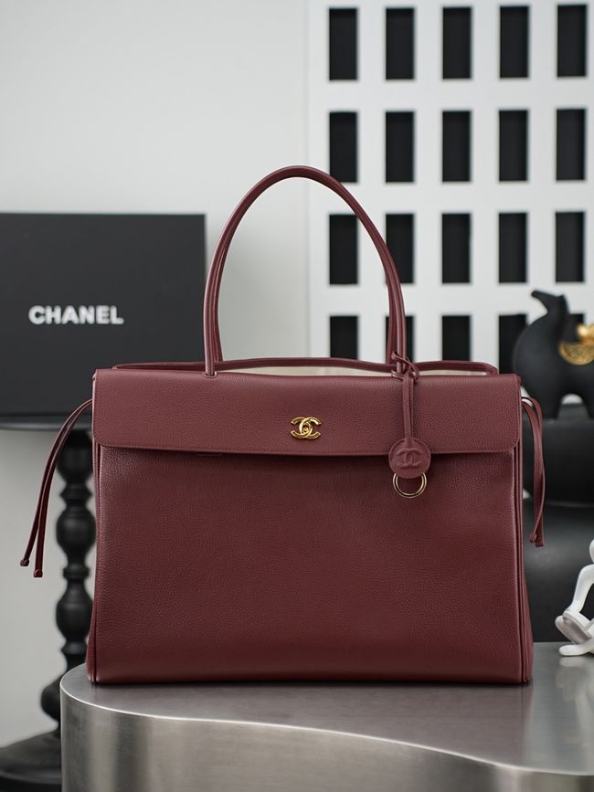 Chanel 26S Grained Calfskin Shopping Bag AS6289 Burgundy Chanel 26S Grained Calfskin Shopping Bag AS6289 Burgundy
