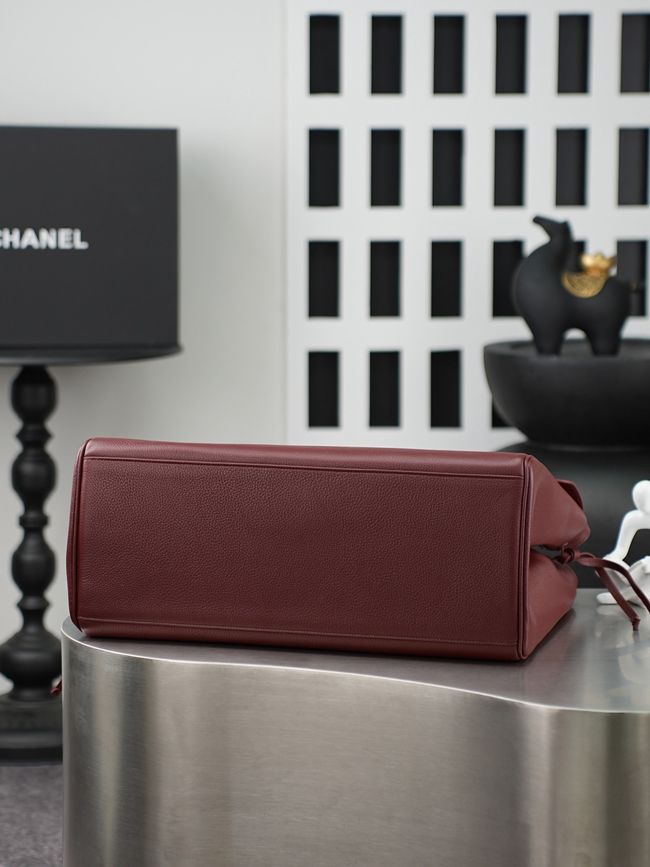 Chanel 26S Grained Calfskin Shopping Bag AS6289 Burgundy