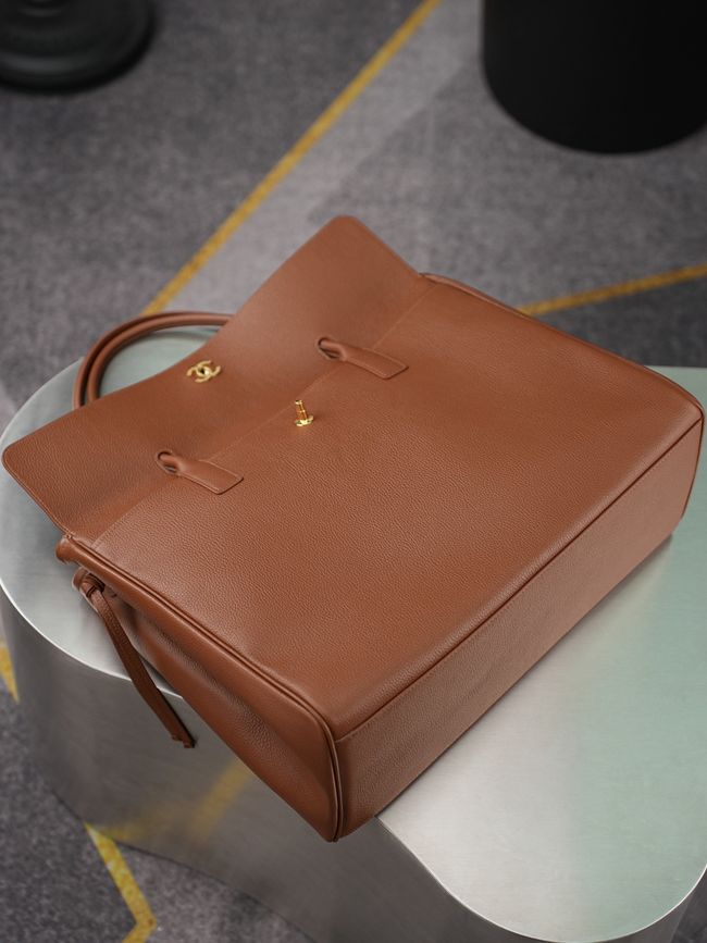 Chanel 26S Grained Calfskin Shopping Bag AS6289 camel