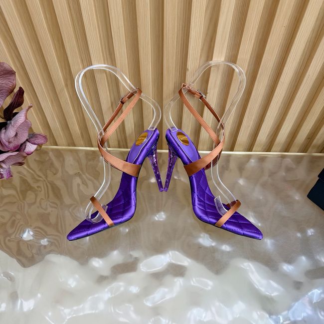 Saint Laurent in satin crepe and rhinestones Heel 10CM 69014-1 Saint Laurent in satin crepe and rhinestones Heel 10CM 69014-1