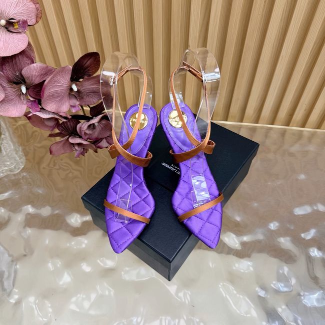Saint Laurent in satin crepe and rhinestones Heel 10CM 69014-1 Saint Laurent in satin crepe and rhinestones Heel 10CM 69014-1