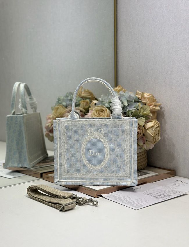 Small Dior Book Tote with Strap M1404PE-3 Small Dior Book Tote with Strap M1404PE-3