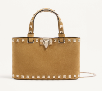 VALENTINO ROCKSTUD mini Suede leather bag SHI16 Khaki VALENTINO ROCKSTUD mini Suede leather bag SHI16 Khaki