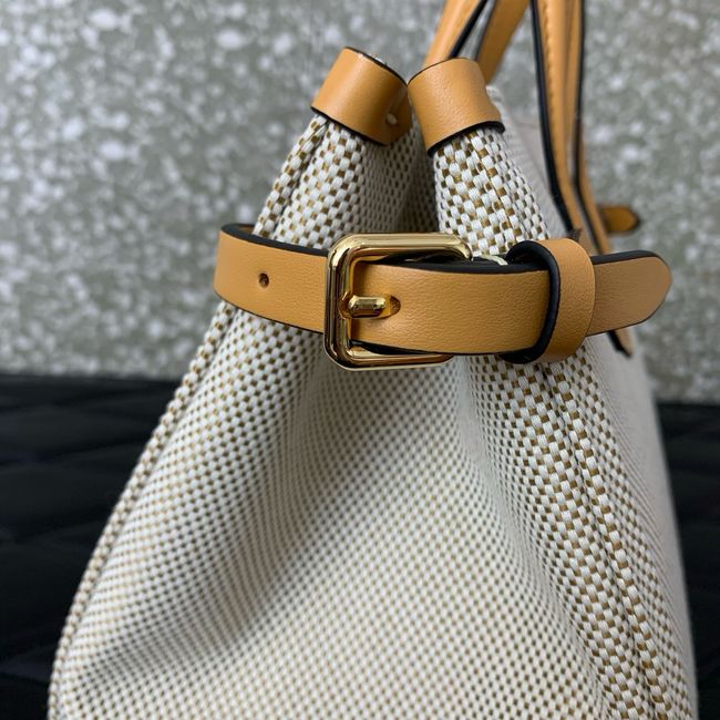 VALENTINO GARAVANI ANTIBES small Canvas leather bag WB0R20 tobacco