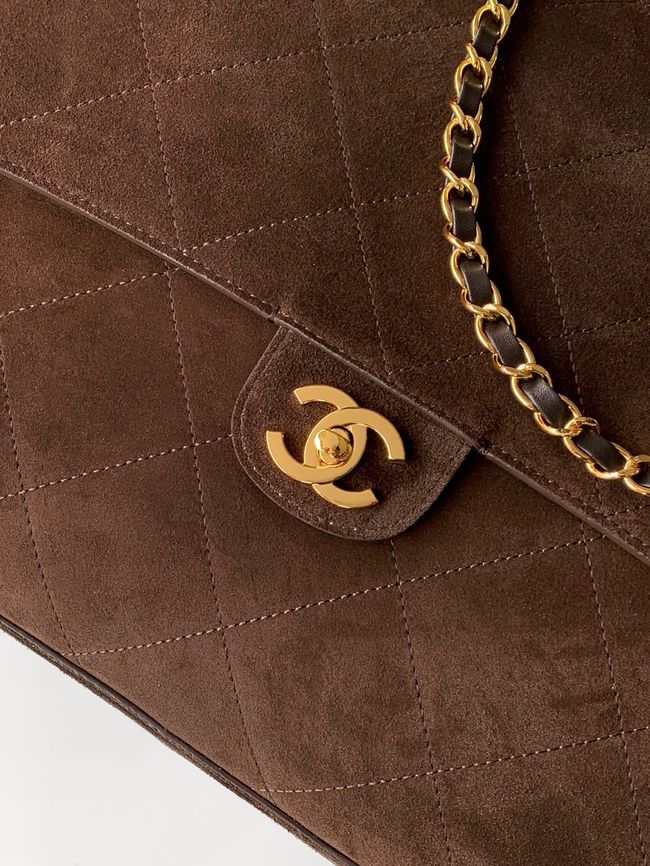 CHANEL Maxi Flapbag AS5640 Dark Brown