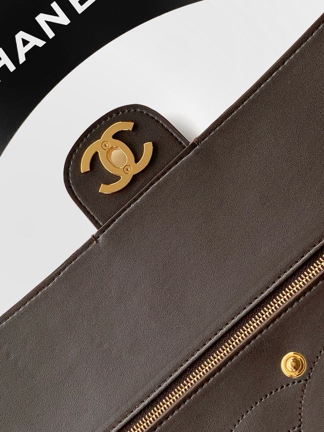 CHANEL Maxi Flapbag AS5640 Dark Brown