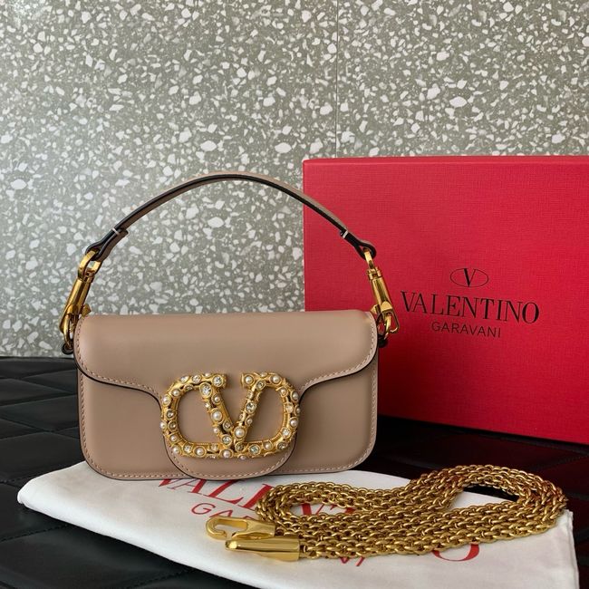 VALENTINO LOCO VLOGO SIGNATURE Small Leather bag WB0K53 PINK