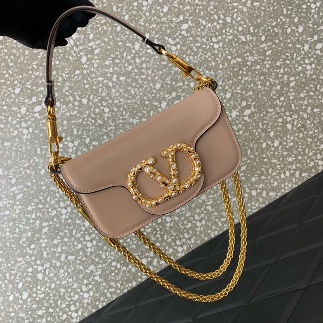 VALENTINO LOCO VLOGO SIGNATURE Small Leather bag WB0K53 PINK