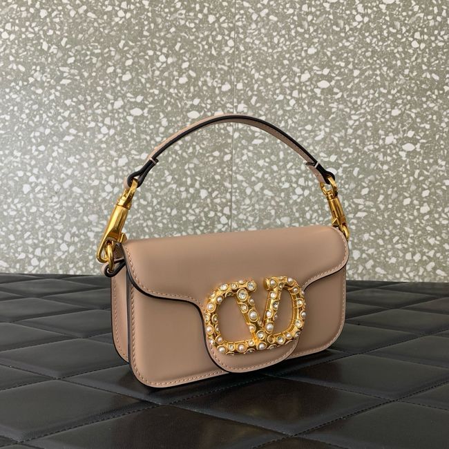 VALENTINO LOCO VLOGO SIGNATURE Small Leather bag WB0K53 PINK
