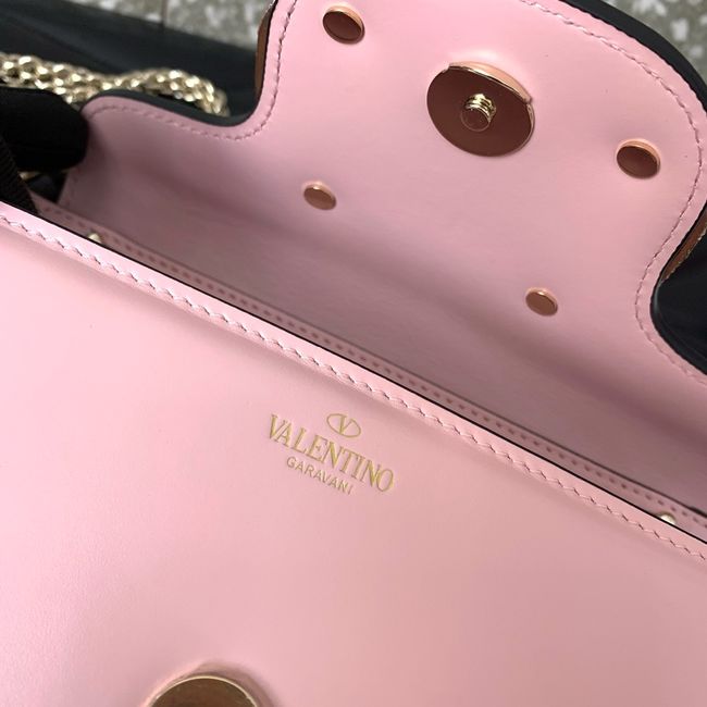 VALENTINO MINI LOCO imitation crystal shoulder bag WB0K53K Cherry blossom pink