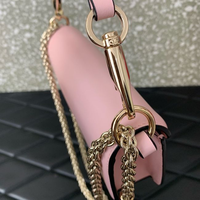 VALENTINO MINI LOCO imitation crystal shoulder bag WB0K53K Cherry blossom pink
