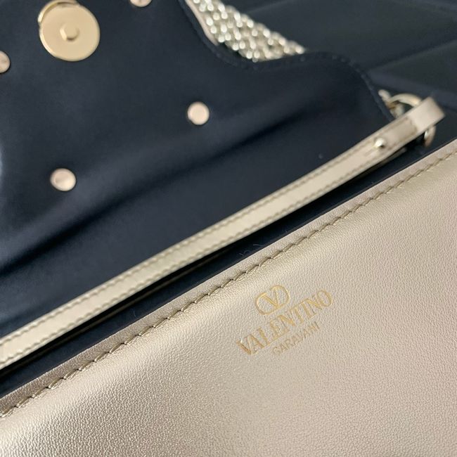 VALENTINO MINI LOCO imitation crystal shoulder bag WB0K53K gold
