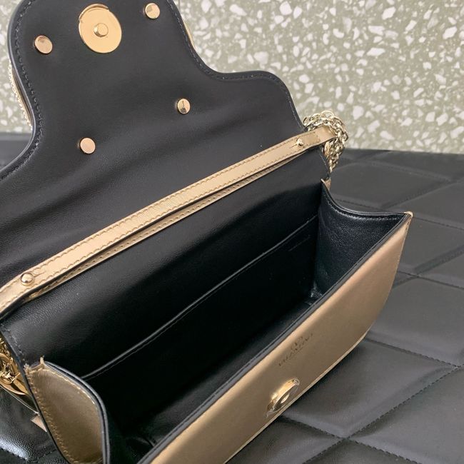 VALENTINO MINI LOCO imitation crystal shoulder bag WB0K53K gold
