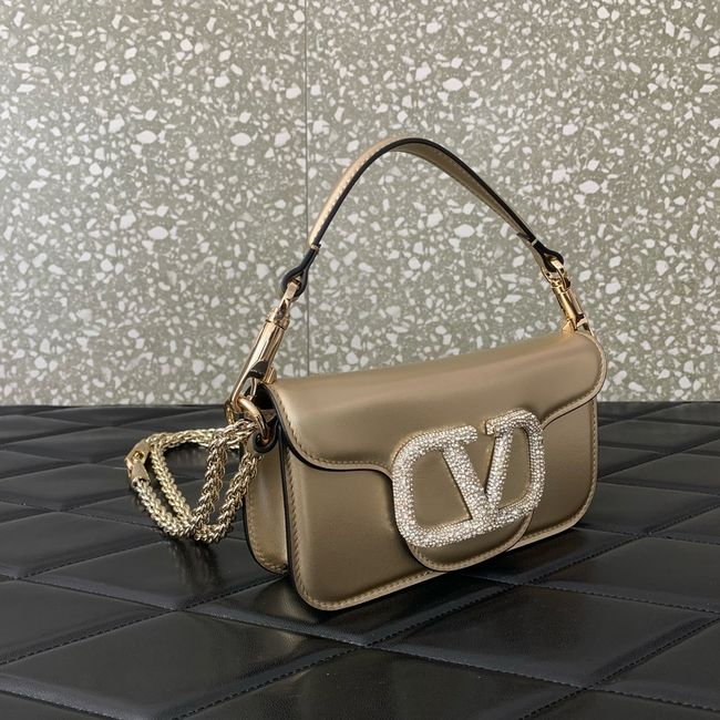 VALENTINO MINI LOCO imitation crystal shoulder bag WB0K53K gold