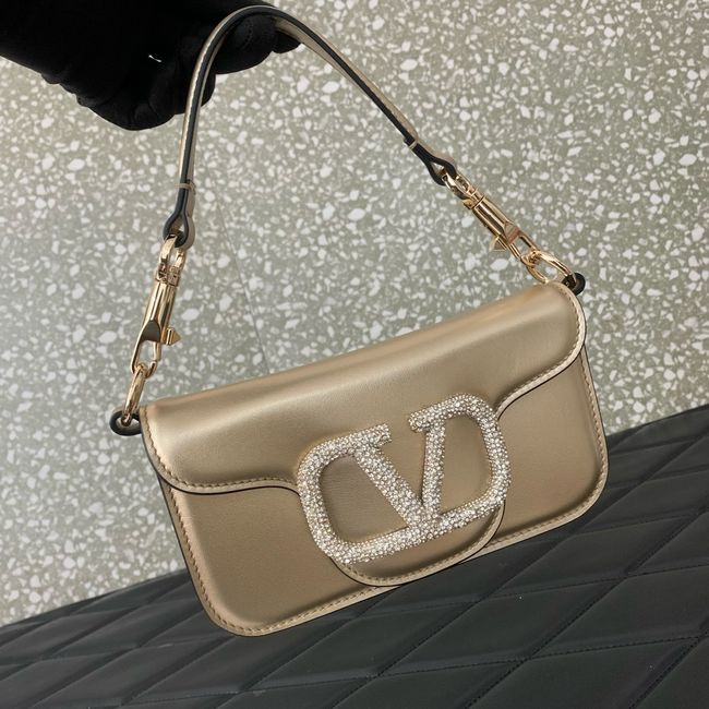 VALENTINO MINI LOCO imitation crystal shoulder bag WB0K53K gold