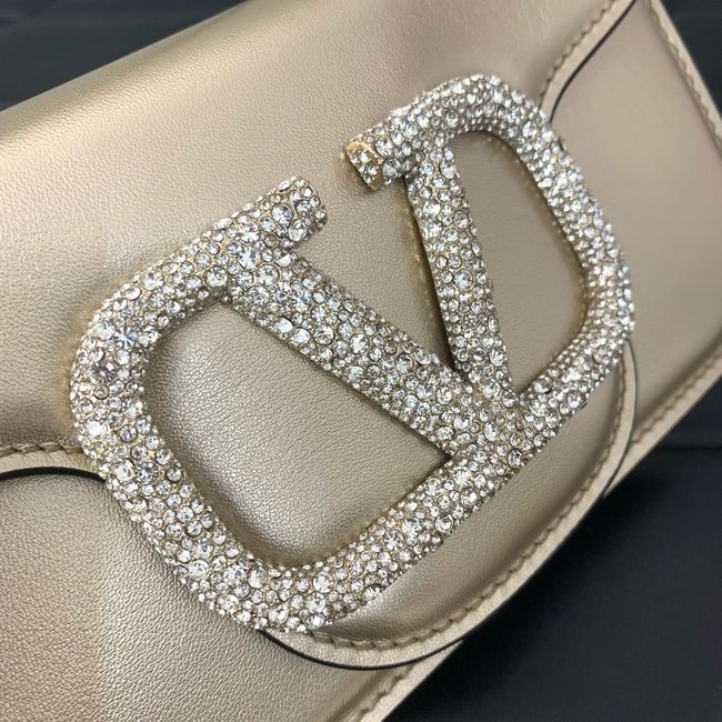 VALENTINO MINI LOCO imitation crystal shoulder bag WB0K53K gold