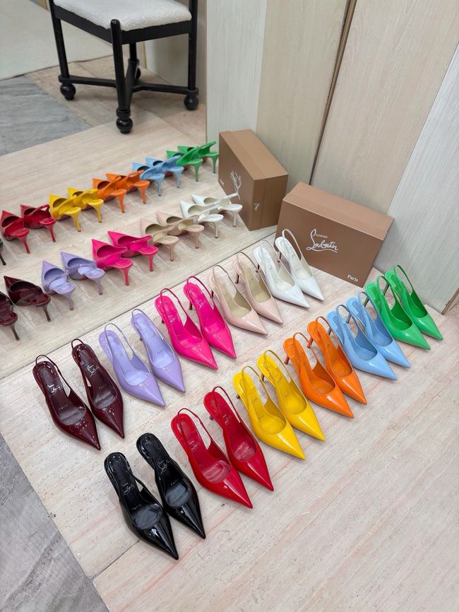 Christian Louboutin Slingbacks Lambskin 8.5CM 65078-1
