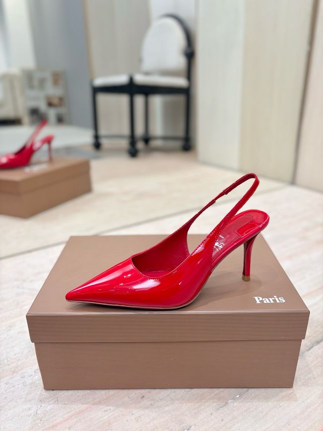 Christian Louboutin Slingbacks Lambskin 8.5CM 65078-3