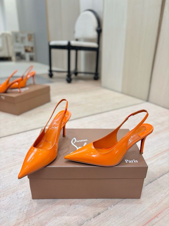 Christian Louboutin Slingbacks Lambskin 8.5CM 65078-5