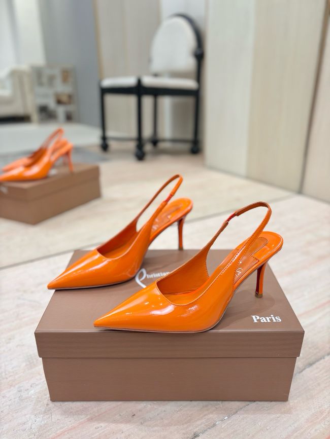 Christian Louboutin Slingbacks Lambskin 8.5CM 65078-5