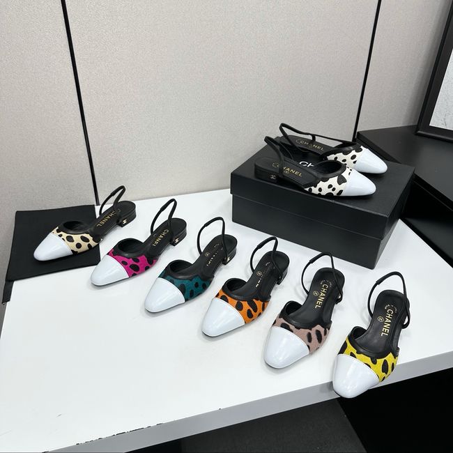 Chanel Slingbacks Lambskin & Mixed Fibers 65080-1