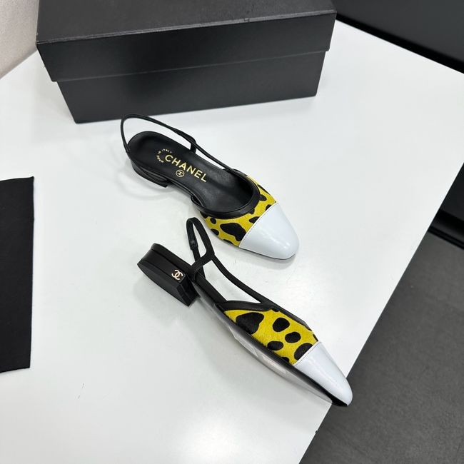 Chanel Slingbacks Lambskin & Mixed Fibers 65080-3