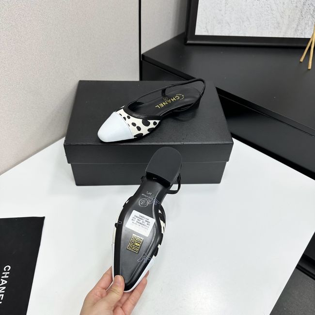 Chanel Slingbacks Lambskin & Mixed Fibers 65080-4