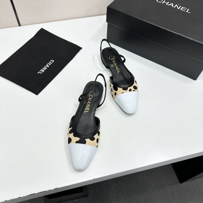 Chanel Slingbacks Lambskin & Mixed Fibers 65080-6