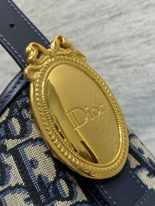 Dior Medium Bag Blue Dior Oblique Jacquard 5843