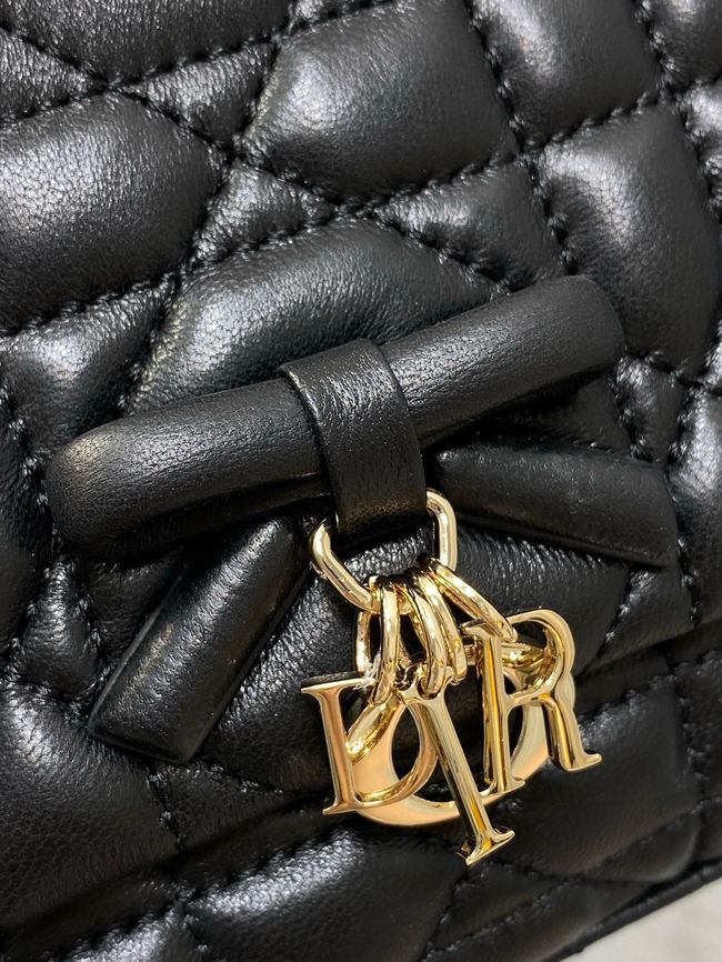 My Dior Mini Bag Cannage patent leather S0985PU black&Golden chain My Dior Mini Bag Cannage patent leather S0985PU black&Golden chain