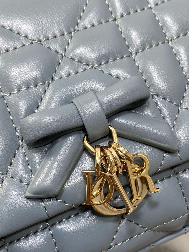 My Dior Mini Bag Cannage patent leather S0985PU blue&Golden chain My Dior Mini Bag Cannage patent leather S0985PU blue&Golden chain