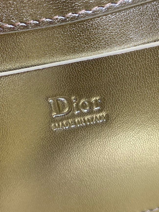 My Dior Mini Bag Cannage patent leather S0985PU gold&Golden chain My Dior Mini Bag Cannage patent leather S0985PU gold&Golden chain