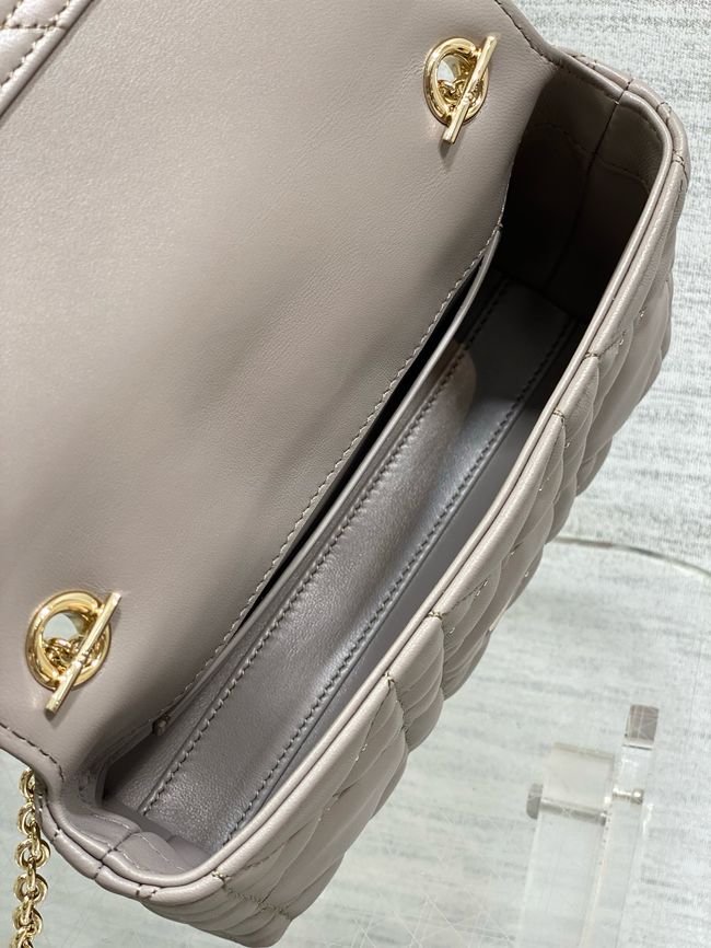 My Dior Mini Bag Cannage patent leather S0985PU gray&Golden chain My Dior Mini Bag Cannage patent leather S0985PU gray&Golden chain