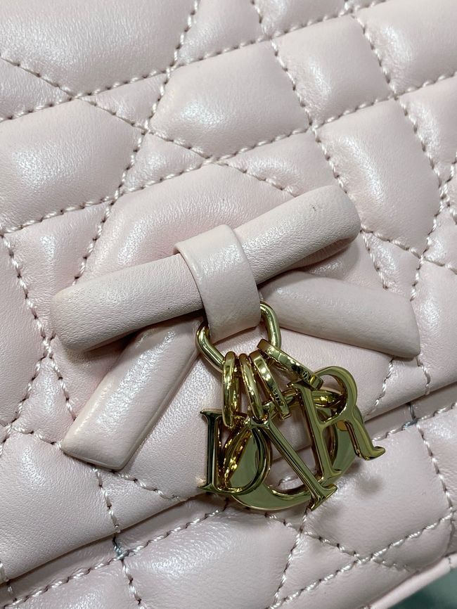 My Dior Mini Bag Cannage patent leather S0985PU pink&Golden chain My Dior Mini Bag Cannage patent leather S0985PU pink&Golden chain