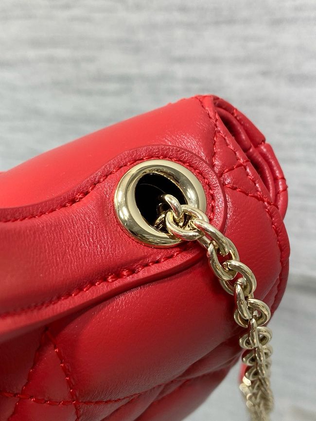My Dior Mini Bag Cannage patent leather S0985PU red&Golden chain My Dior Mini Bag Cannage patent leather S0985PU red&Golden chain