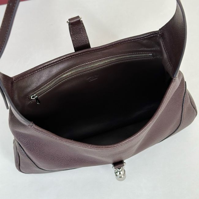 Gucci Jackie 1961 medium shoulder bag leather 863136 dark brown