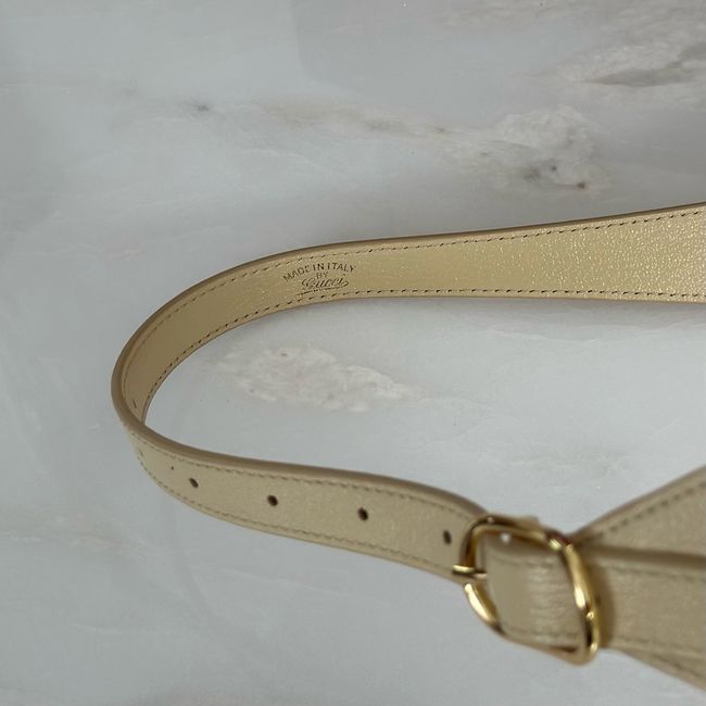 Gucci Jackie 1961 medium shoulder bag leather 863136 light yellow
