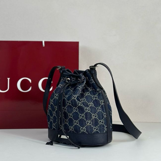 Gucci Venice small bucket bag 875237 Dark blue Gucci Venice small bucket bag 875237 Dark blue