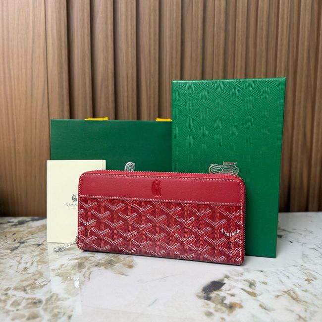 Goyard MATIGNON zip Wallet CL50P red