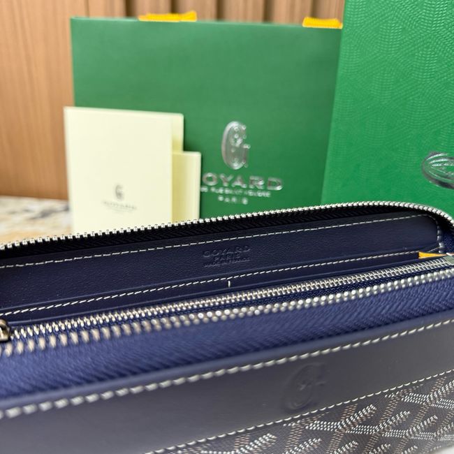 Goyard MATIGNON zip Wallet CL50P dark blue Goyard MATIGNON zip Wallet CL50P dark blue